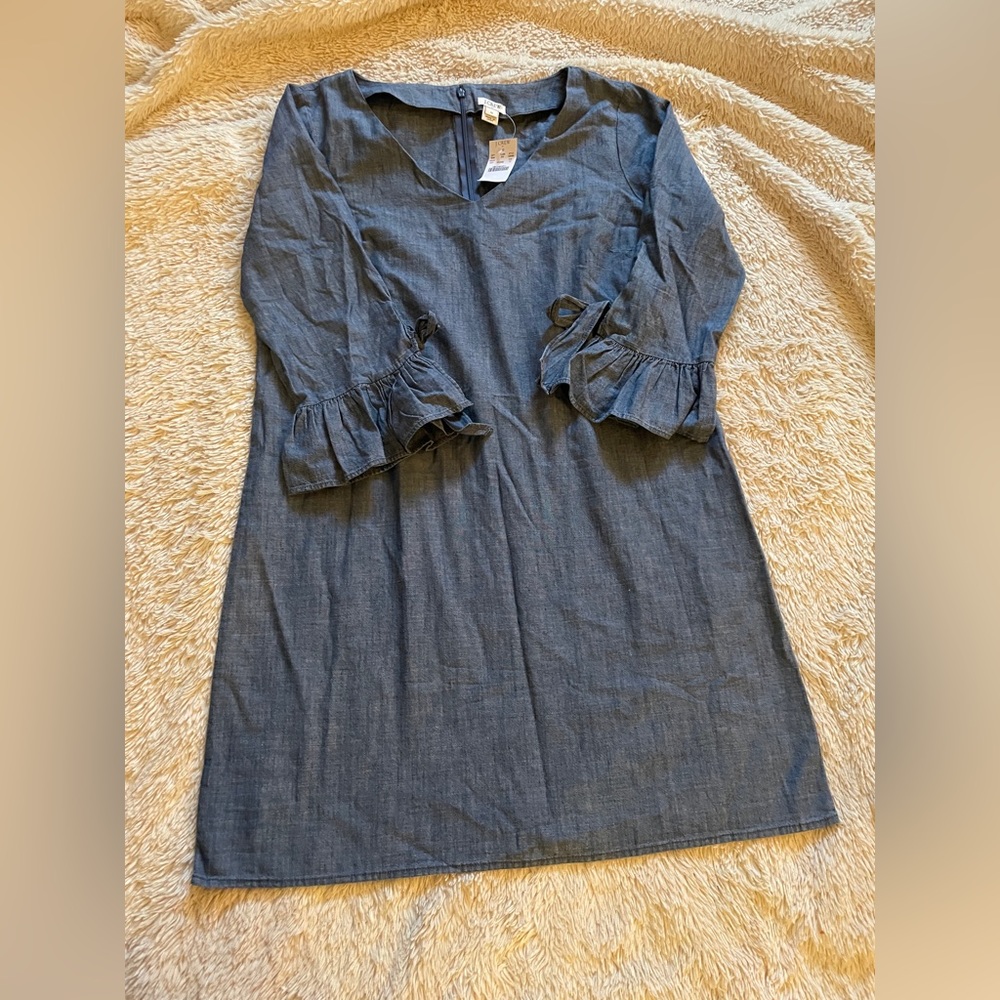 J crew ruffle sleeve dress